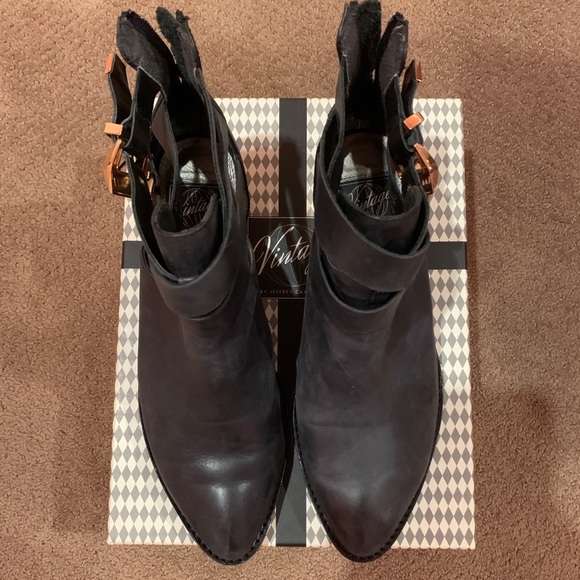 Jeffrey Campbell Everly-PL Washed Gold Booties - Picture 3 of 5